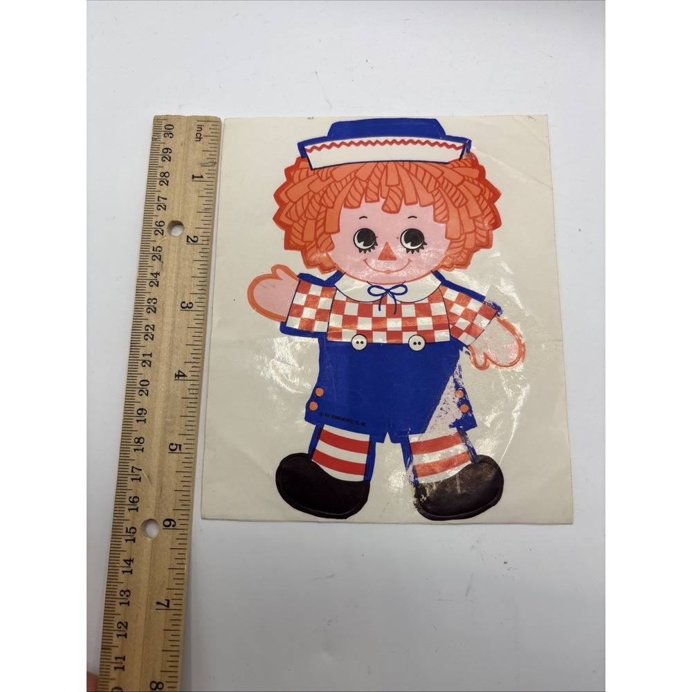 Vtg‎ Raggedy Andy Self Adhesive Sticker Hallmark - Single Sticker READ - Picture 3 of 7